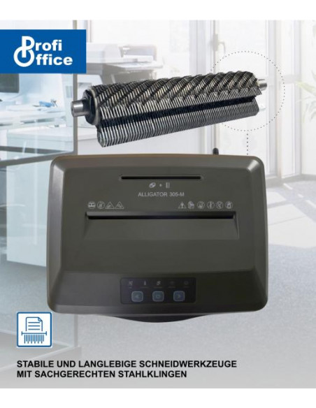 P-7 ProfiOffice шредер за документи Alligator 305 CC M